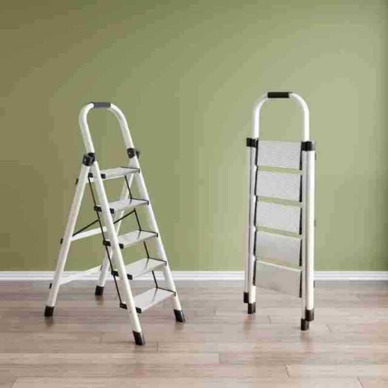 Indoor zigzag ladder, folding ladder, aluminum alloy pedals, mobile staircase, portable storage, multifunctional step ladder