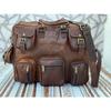 Кожаная очень большая винтажная дорожная сумка для ноутбука и компьютера для путешествий на ночь