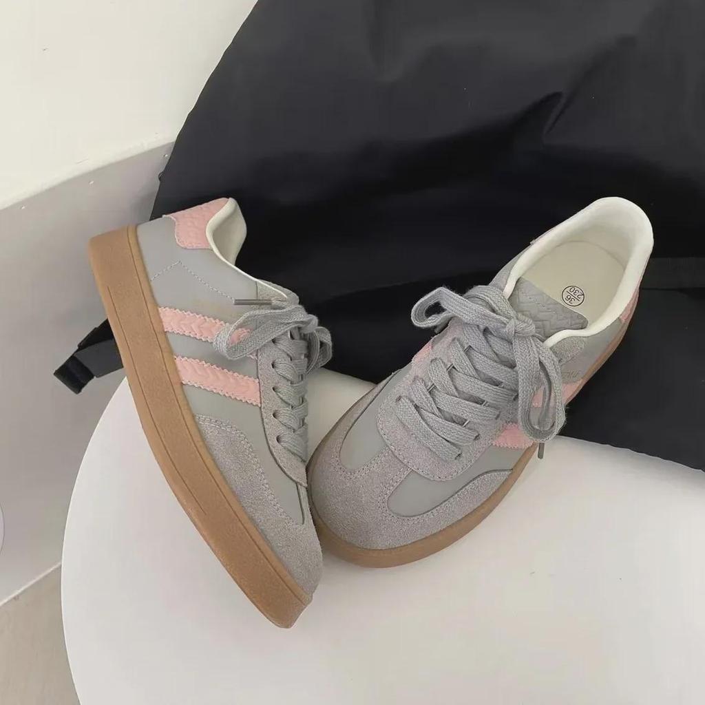 Женская повседневная обувь Dexun на плоской подошве весна/лето 2024 года в ретро-стиле Гонконга с низким верхом и водонепроницаемыми кроссовками Mango Head