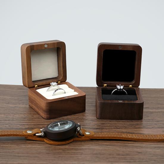 Коробка для колец с круглыми углами, компактный органайзер для ювелирных изделий нескольких стилей, подарочный чехол для колец на день рождения