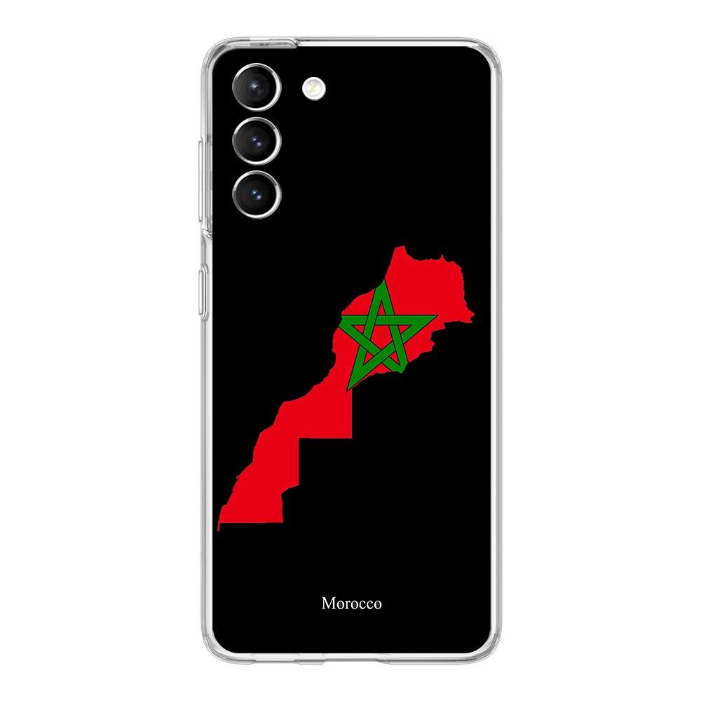 Чехол для телефона с флагом Марокко и футбольным мячом для Samsung Galaxy S22 5G S20 Ultra S21 FE 5G S10E S9 S8 S10 Plus Note 20 10, прозрачный силиконовый чехол