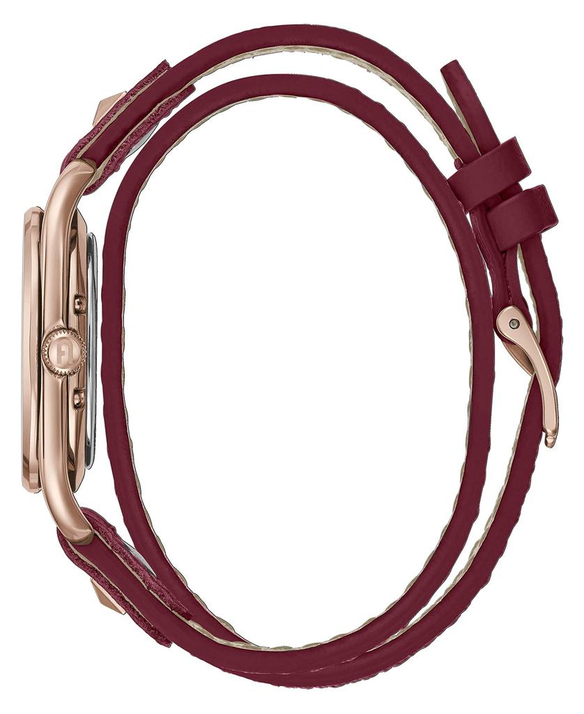 Часы FURLA STUDSINDEX с заклепками, серебряный циферблат, кварцевые часы из нержавеющей стали, ювелирные изделия, аксессуар WW00009001L3, красные [Furla] 28,5 мм, женские [Товар]