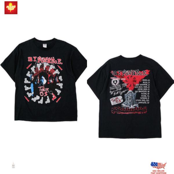 Vintage My Chemical Romance punk rock tour 2 SIDE T-Shirt Unisex S-5XL