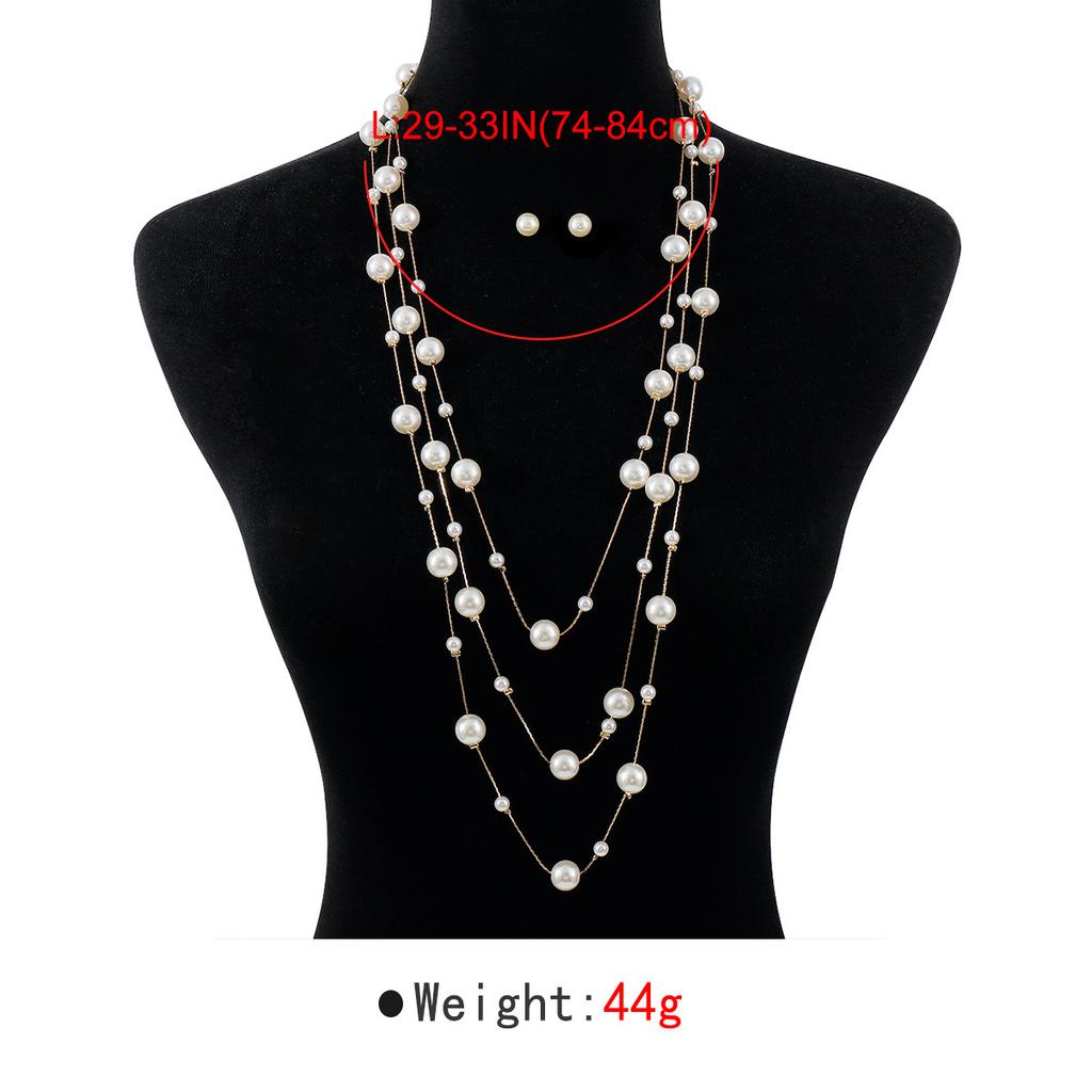 Tooxika French New Light Luxury Pearl Multi-layer Necklace Elegant Small Fragrant Wind Design Sense Necklace