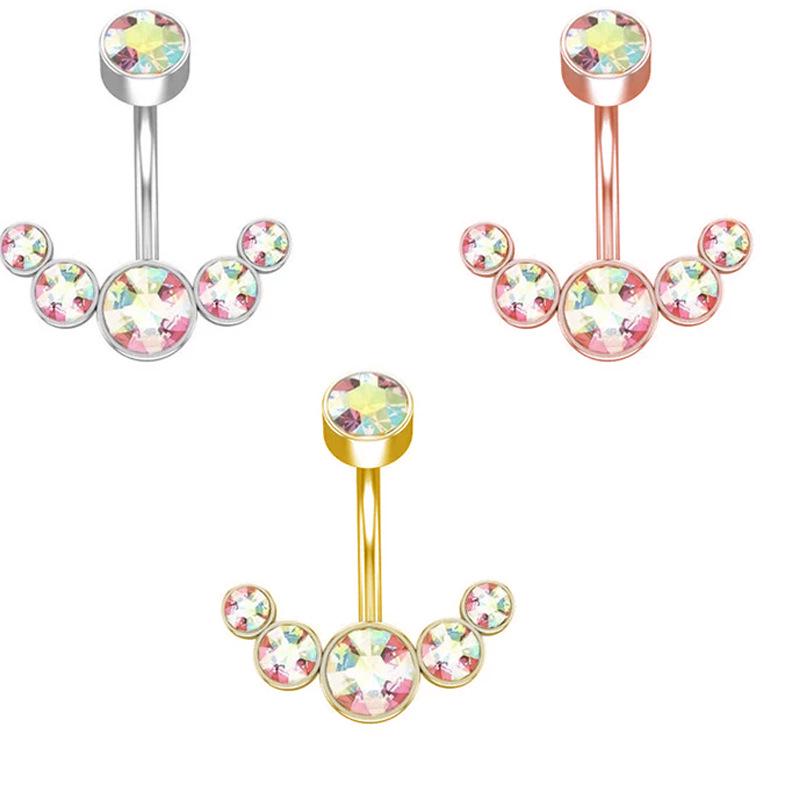 Кольцо для пупка из меди и циркона в европейском и американском стиле – сексуальное украшение для пирсинга