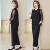 2025 Summer Fashion Chiffon Two-Piece Set for Middle-Aged and Elderly Women