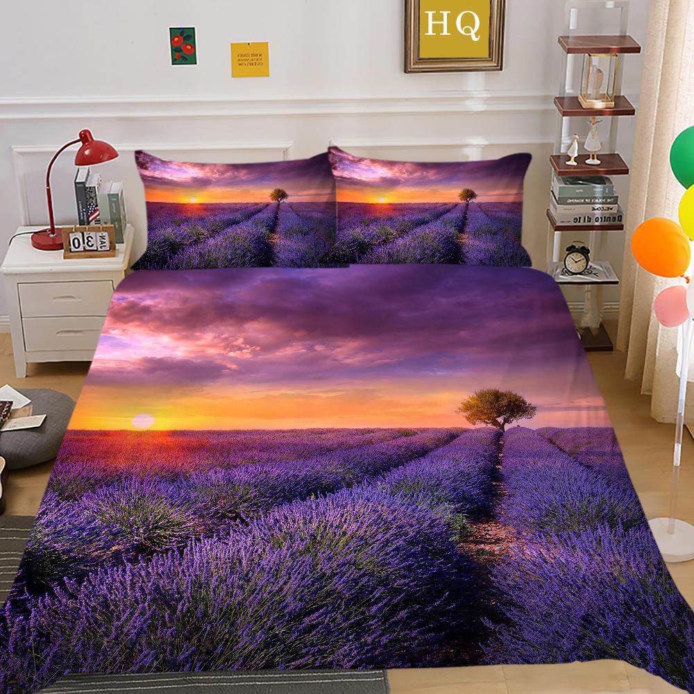 Домашнее постельное белье с 3D цветами и принтом из полиэстера, комплект постельного белья королевского размера, женский высококачественный декор для спальни