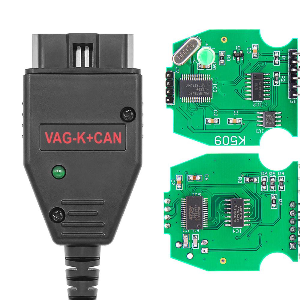 VAG K CAN Commander 1.4 K+CAN FTDI FT232RL OBD 2 OBD2 VAG COM Автомобильный диагностический инструмент Интерфейс VAGCOM K-line Кабель для VW