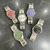 Neue Herren Luxus Uhr Grünes Zifferblatt Edelstahl Quarz Wasserdicht Sportuhr mit Datum - Relogio Masculino