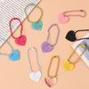 Fashion Heart Keychain Colorful Bag Key Chain Portable Love Pendant Keyring  Women