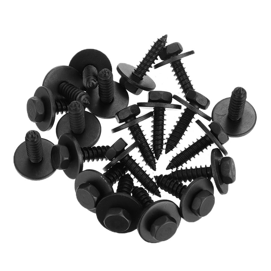 New 100Pc Metal Car Screw Body Fender Bumper Retainer Clips 7Mm Hex (4.2-1.41X22Mm)