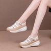 New Cross Hollow Soft Sole Sandals Roman Retro Casual Platform Shoes Women's Round Toe Loafers Buckle Sport Sandalias
