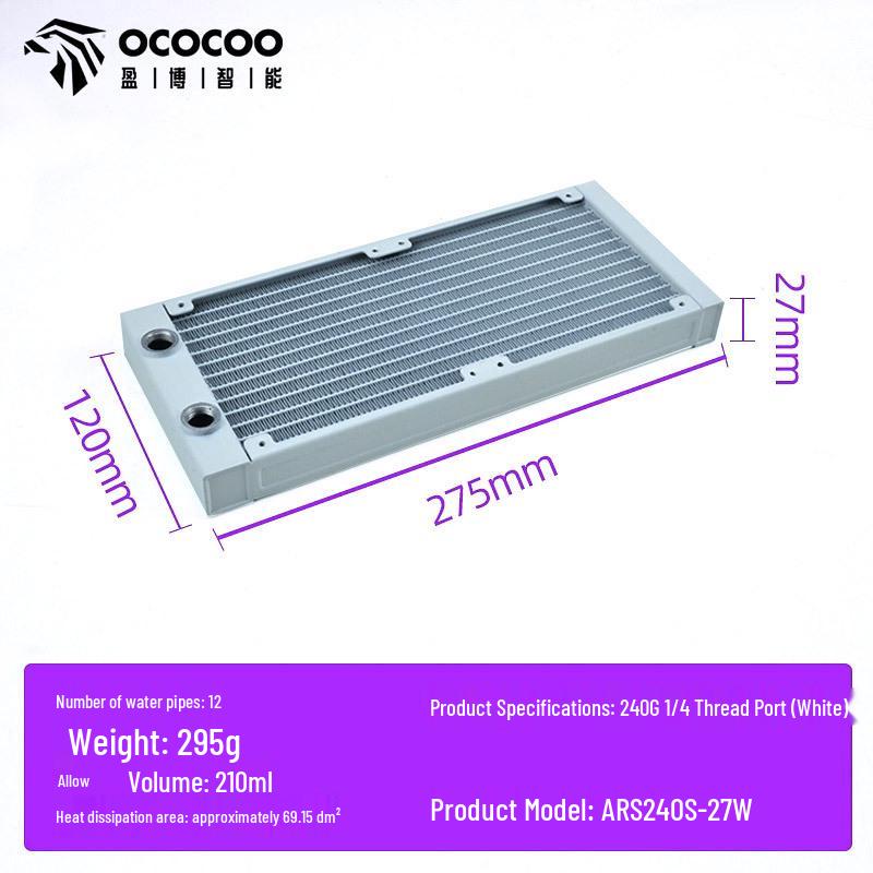 Aluminum Water Cooling Radiator for Desktop PCs - Available in 80, 120, 240, 360, 480 Sizes