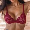 Сексуальный бюстгальтер с цветочным кружевом, регулируемый бюстгальтер пуш-ап, ультратонкое нижнее белье, женское прозрачное беспроводное нижнее белье