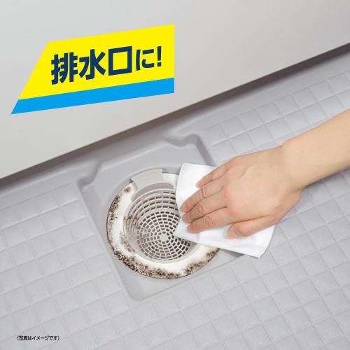 LEC Gekiochikun Bathroom Lactic Acid Mold Removal Wet Wipes (13 Sheets) - Non-chlorine, Perfect for High Ceilings and Walls