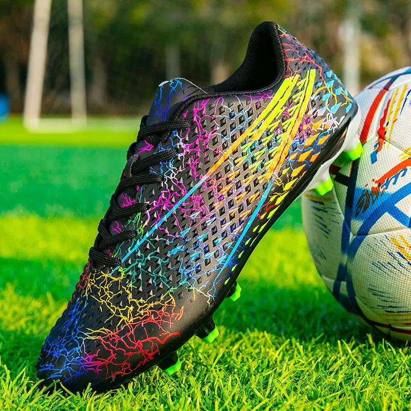 Модные мужские профессиональные футбольные бутсы для улицы, спортивные тренировочные бутсы для лодыжки, бутсы для газона, молодежные, оригинальные мужские футбольные бутсы
