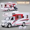 New 1:32 Diecast & Toy Recreational Vehicles RV Alloy Car Model Collectibles Camper Van Motorhome Touring Sound Light Car Toys Gifts