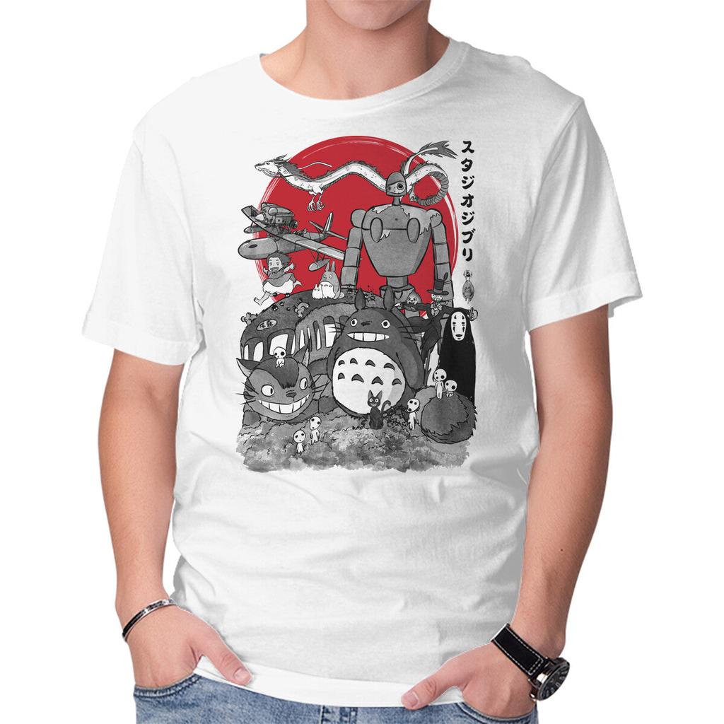 Unisex Crew Neck T-Shirt The Fantastic World Of Hayao Graphic Short Sleeve Casual Tee