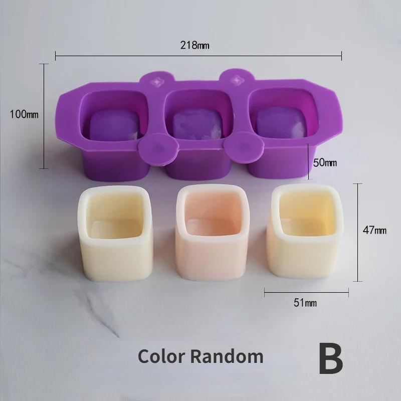 Круглый бетонный цветочный горшок с 3 отверстиями, ваза, силиконовая форма, гипсовая бетонная форма для суккулентов, цветочного горшка, DIY декор для ароматерапевтической свечи