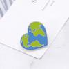Commemorative Lapel Brooch Earth Enamel Pin Green Earth Brooch World Map Brooches Brooches Pin