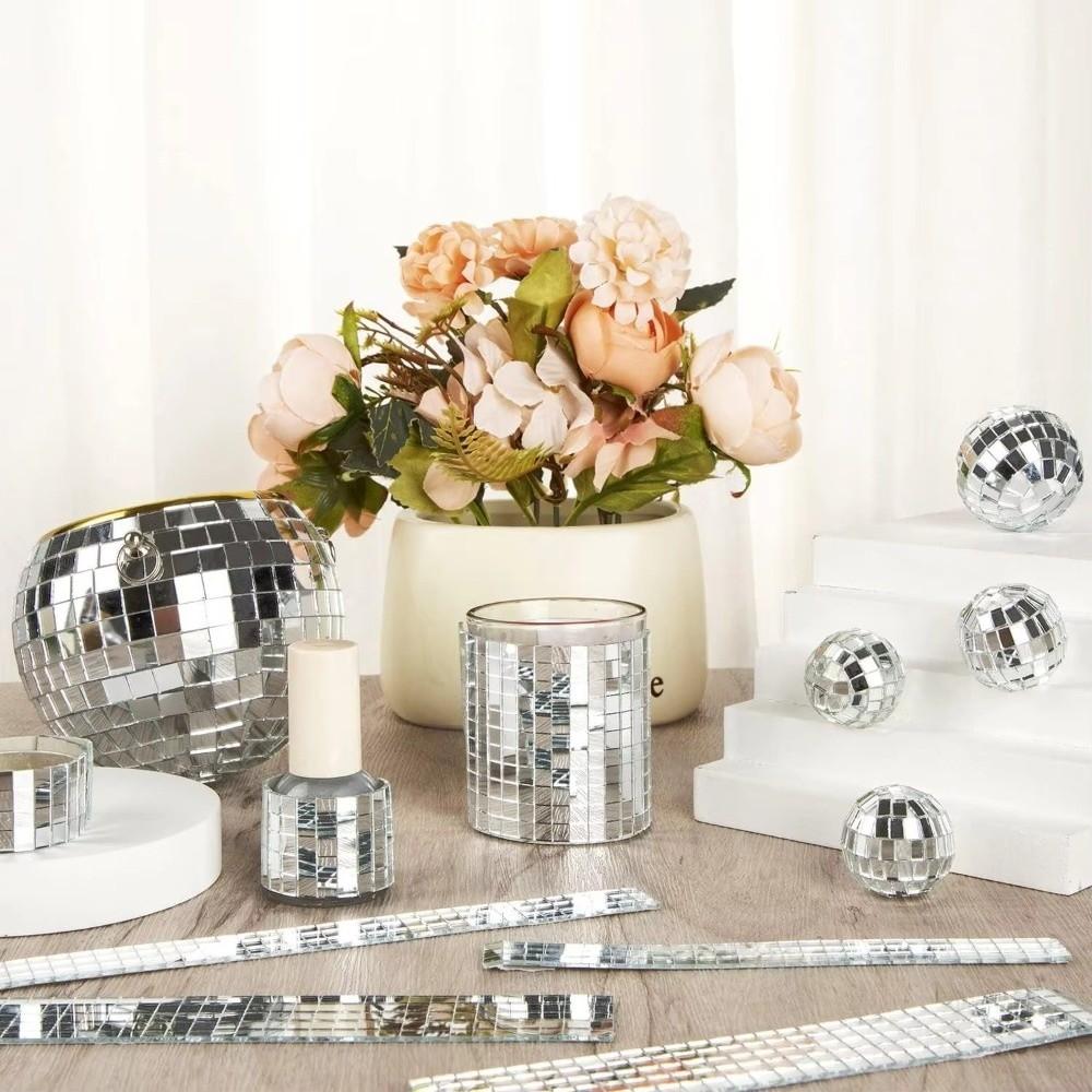 Flexible Sheet Mosaic Mirror Tiles Reflective Surface DIY Mirror Mosaic Sheets Home Decoration