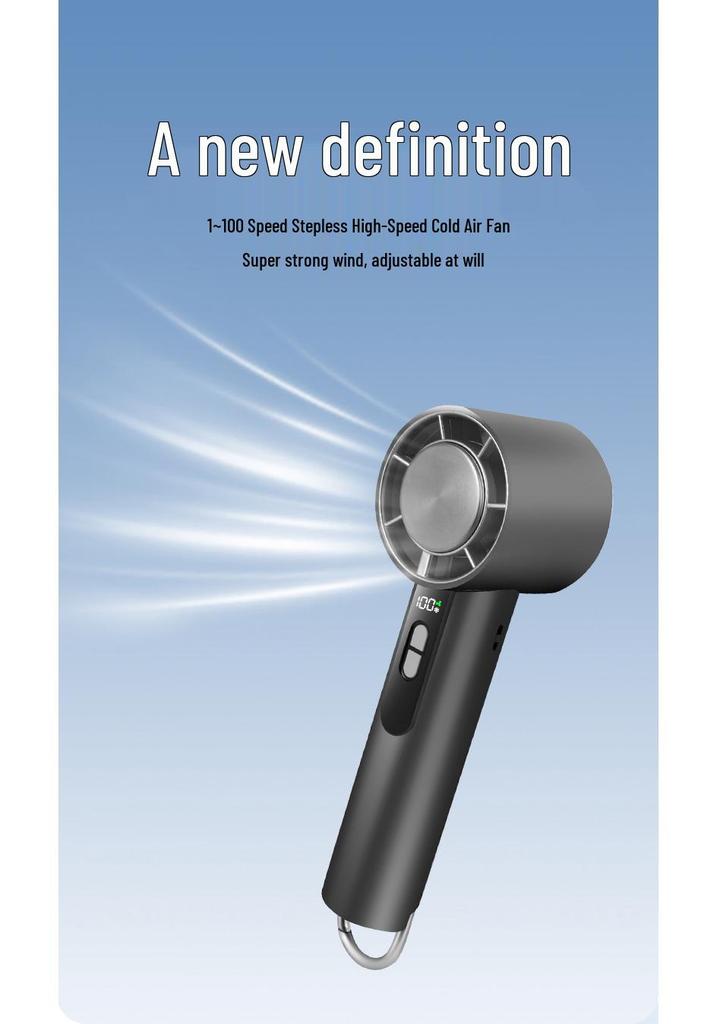 Weilexing Folding Ice Pack Cooling Fan - High-Speed Turbine, Long Battery Life, USB Portable Handheld.
