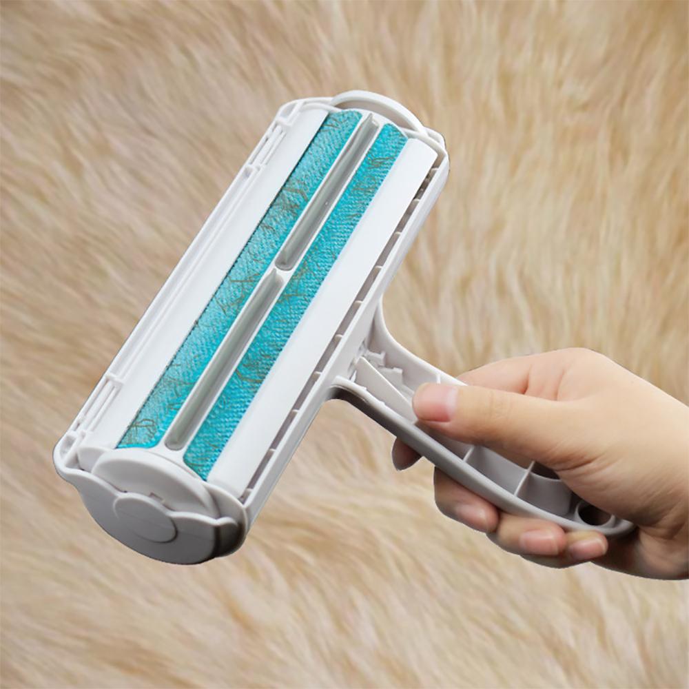 Pet Hair Roller Remover Lint Brush 2 Way Dog Cat Comb Tool Convenient Cleaning Fur Brush For Home Furniture Sofa Clothes Carpet Bed Cleaning