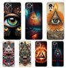 Pyramid Illuminati eye Transparent Phone Case for Redmi 13C 12C 10C Note 13 12 11 11T K40 Gaming Plus Pro 4G 5G Soft Cover Shell