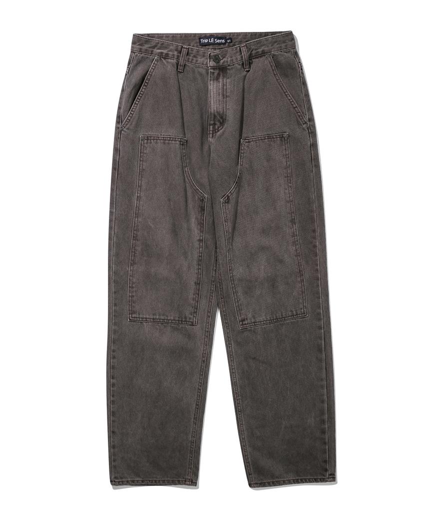 TRIP LE SENS Унисекс Джинсовые брюки цвета плотника_Серые