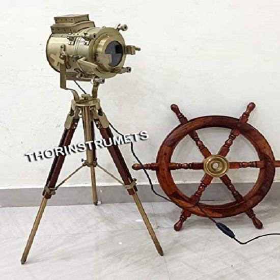 Античный Театр Морской Прожектор Морской Деревянный Штатив Ретро Прожектор Studio Focus LED