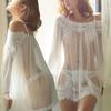 Women Sexy See-through Nightwear Sleepwear Lace Gauze Underwear G-string Dress