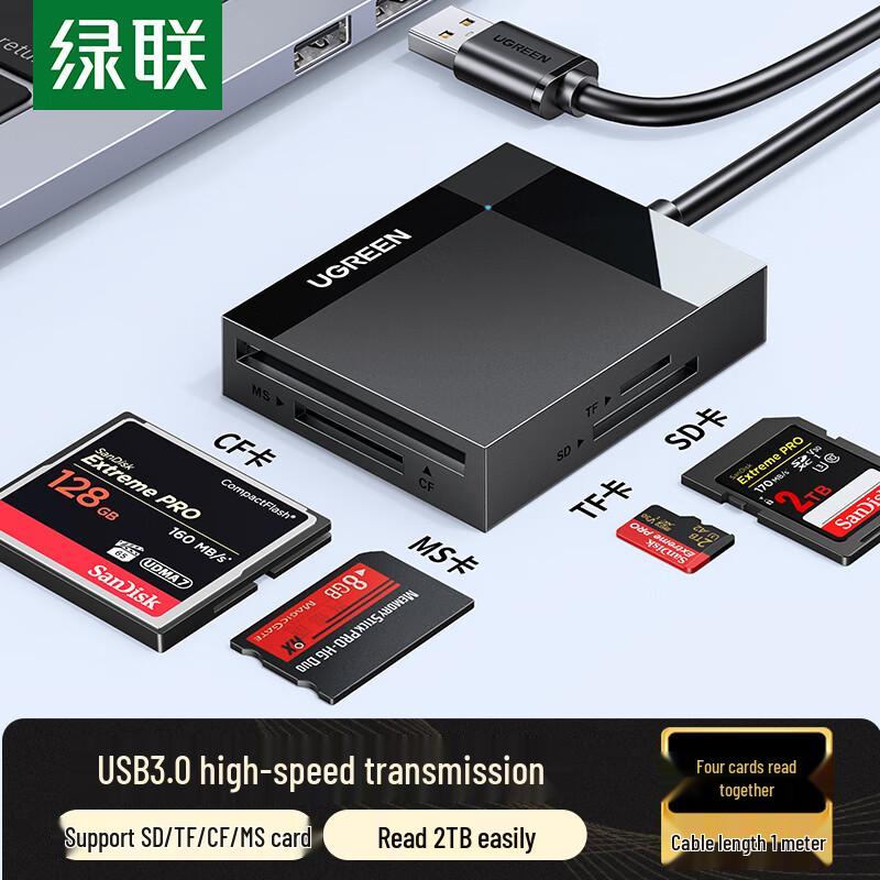 Ugreen Многоформатный кардридер USB 3.0
