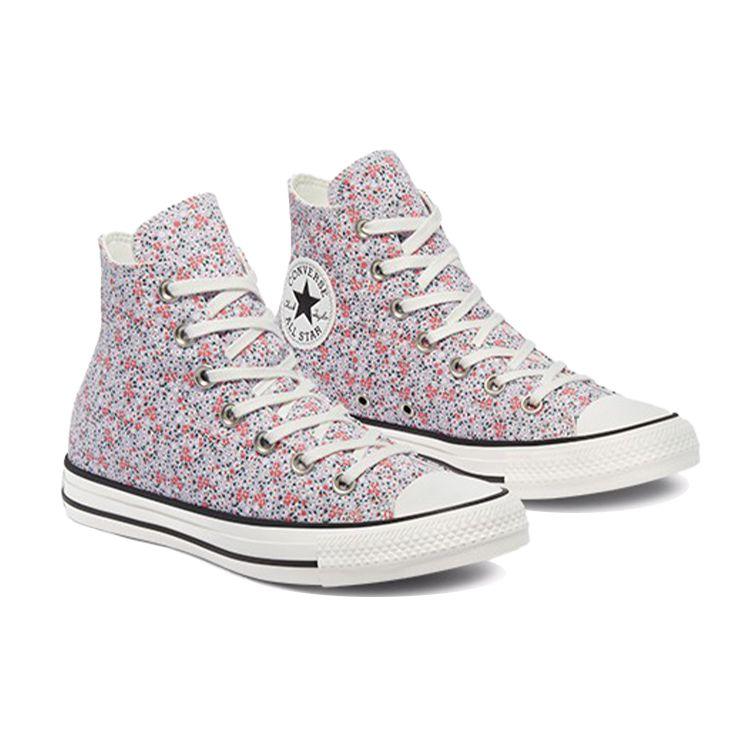 Converse Chuck Taylor All Star Comfortable Versatile High Top Canvas Shoes Women Sneakers Floral-Pink 571890C