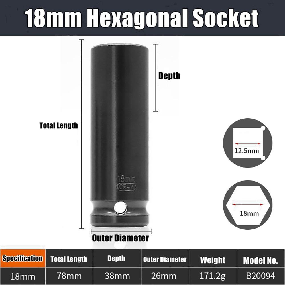 1 шт. 9-32 мм Ударная головка Электрический шестигранный стандартный адаптер с головкой Инструмент для снятия шин