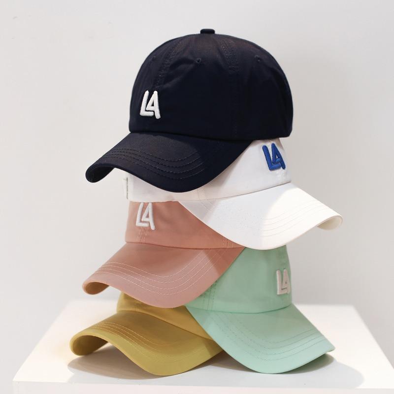 New simple letter baseball cap women's tide brand spring and summer versatile curved brim sun protection shade cap men