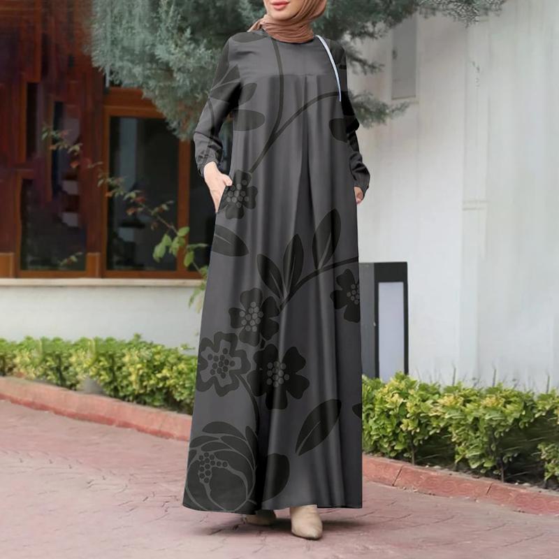 Мусульманская женская одежда, повседневный свободный стиль, подходит для Рамадана, дизайн с длинным рукавом, подходит для путешествий и ежедневной молитвенной одежды
