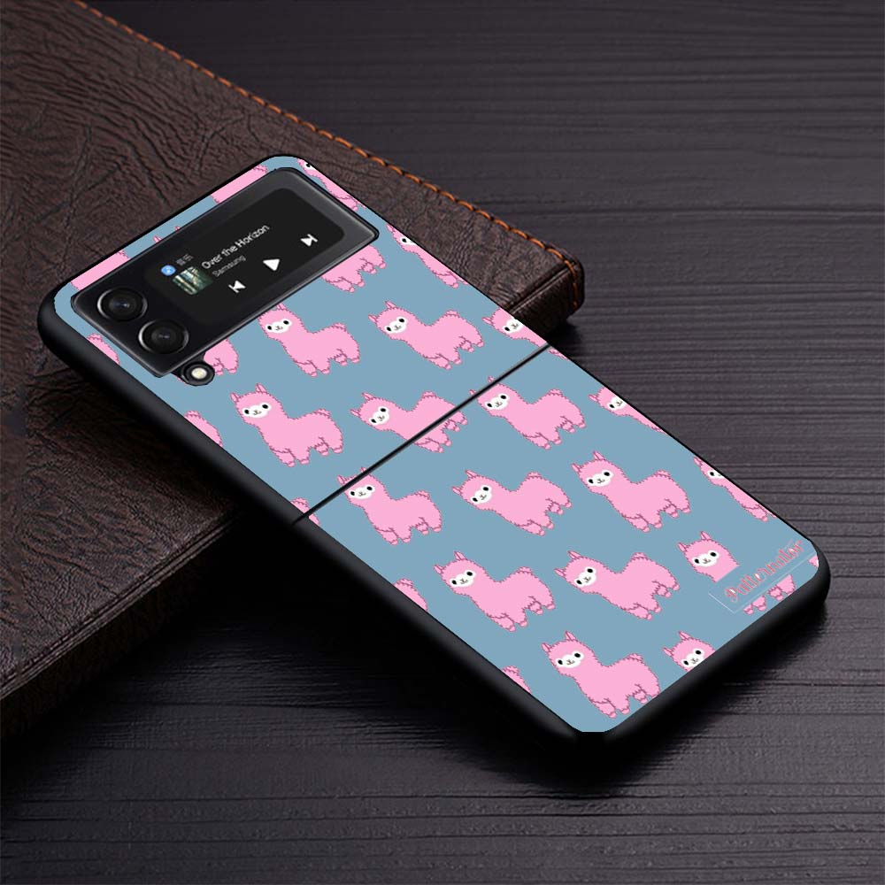 Lama Llama Alpacas Phone Case for Samsung Galaxy Z Flip7 Flip6 5G Flip4 Flip5 Flip3 Cover Z Flip 7 6 5 4 3 PC Shell Coque Galaxy