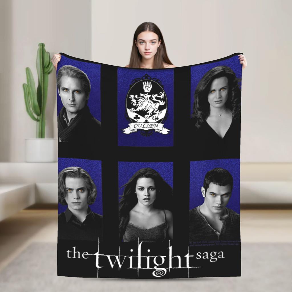 Twilight Ed and Bella Blanket Quality Super Warm Throw Blanket Winter Airplane Travel Home Decor Print Bedspread