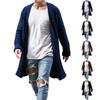 Men's Long Style Autumn And Winter Loose Knitted Cardigan Long-Sleeved Sweater Men's Tops