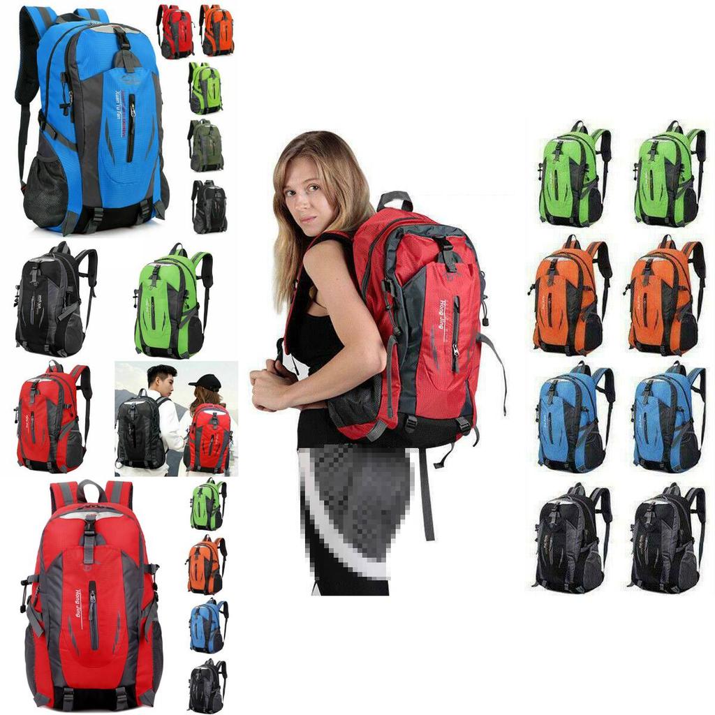 Large 40l Waterproof Travel Rucksack Outdoor Hiking Camping Backpack With Breathable Padded Straps