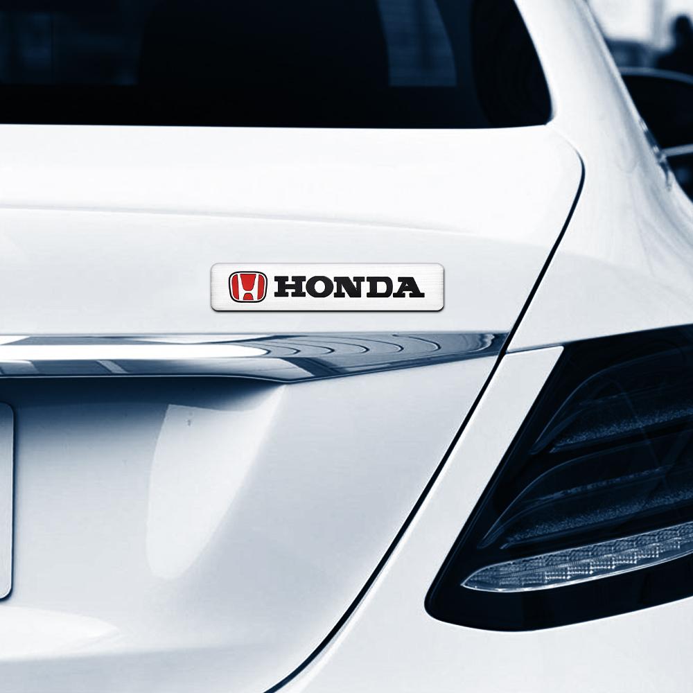 dncr6 1/2Pcs Aluminum Badge Car Body Fender Decoration Trunk Side Window Sticker For Honda Fit Civic CRV City Jazz Accord CR-Z VTEC