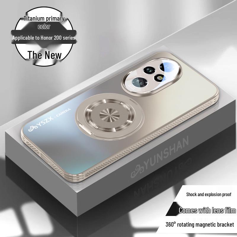 Магнитный вращающийся чехол-подставка для телефона Honor 200/300: Матовое, Полное покрытие, Защита от падений, Противоскользящая защита