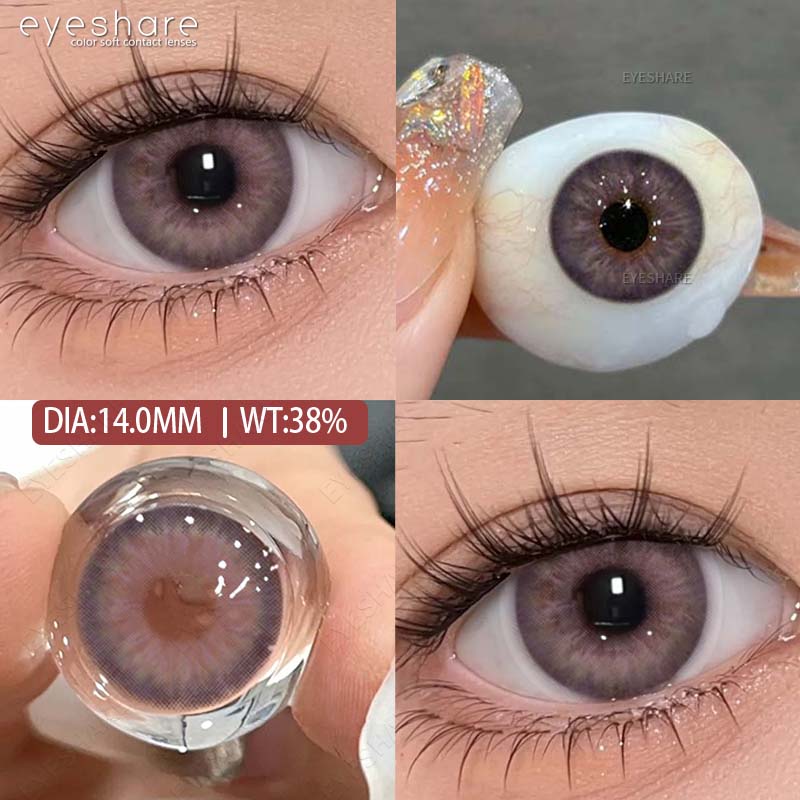 Eyeshare Colored Contact Lenses Light Blue Contact Lenses Cyan Colored Contact Lenses Brown Natural Lenses Colored Cosmetic Green Lenses 1 Pair