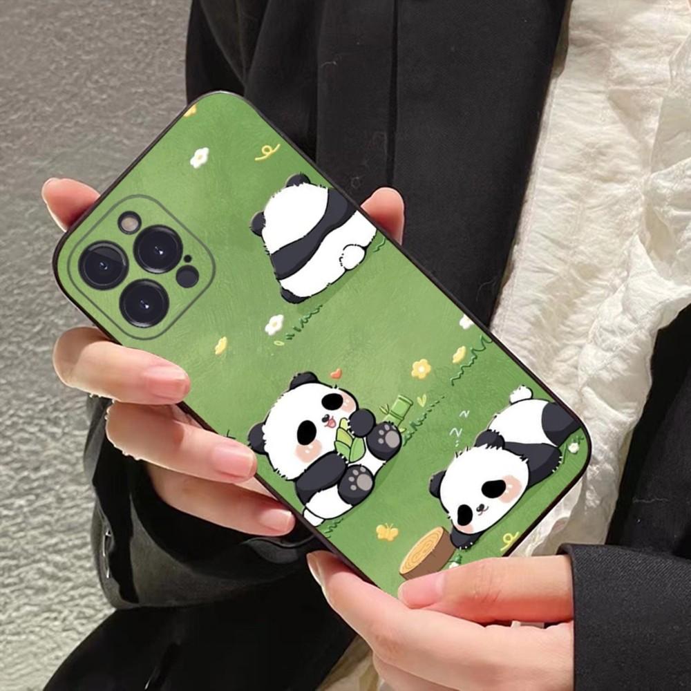 Милый Чехол для Телефона с Пандой Для IPhone 16 15 14 11 12 13 Mini Pro XS Max Чехол 6 7 8 Plus X Funda Оболочка