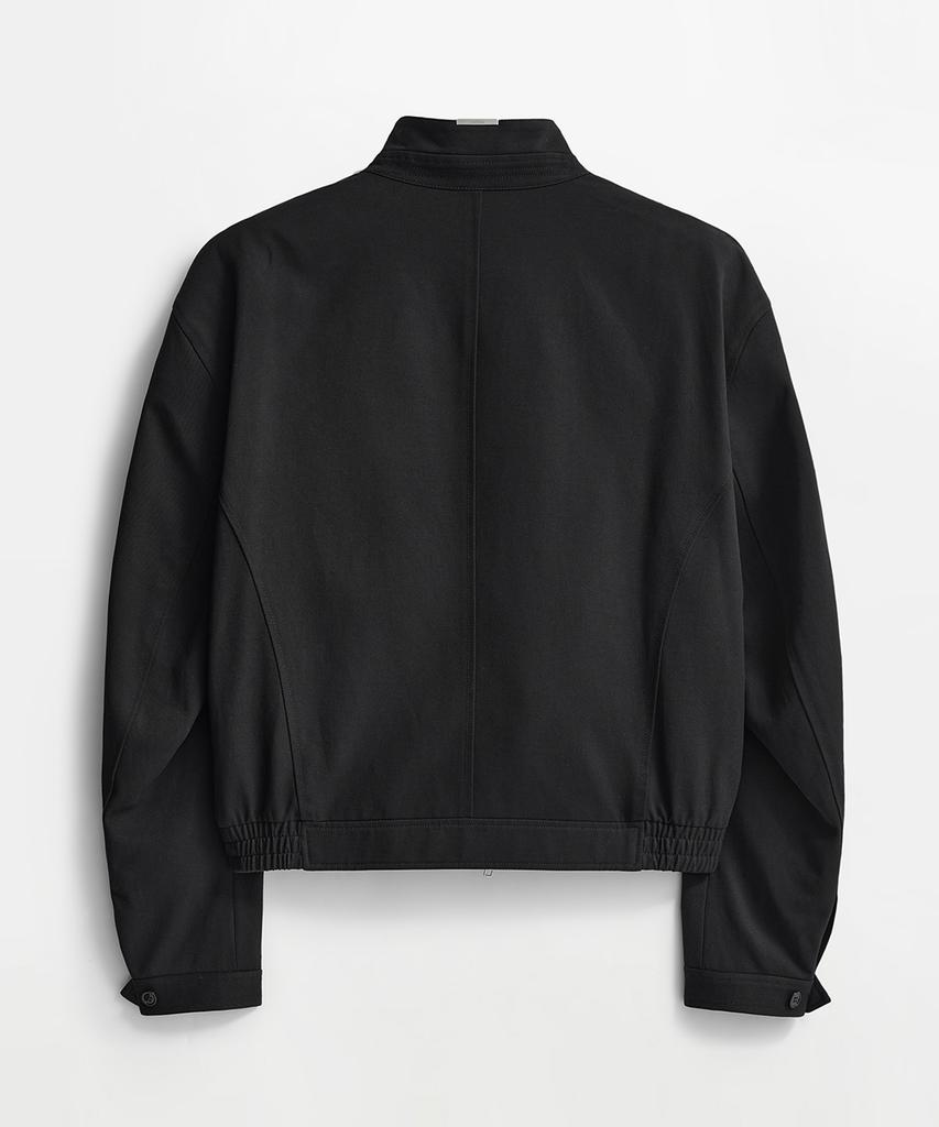 LMOOD Underlay Cotton Harrington Jacket Black