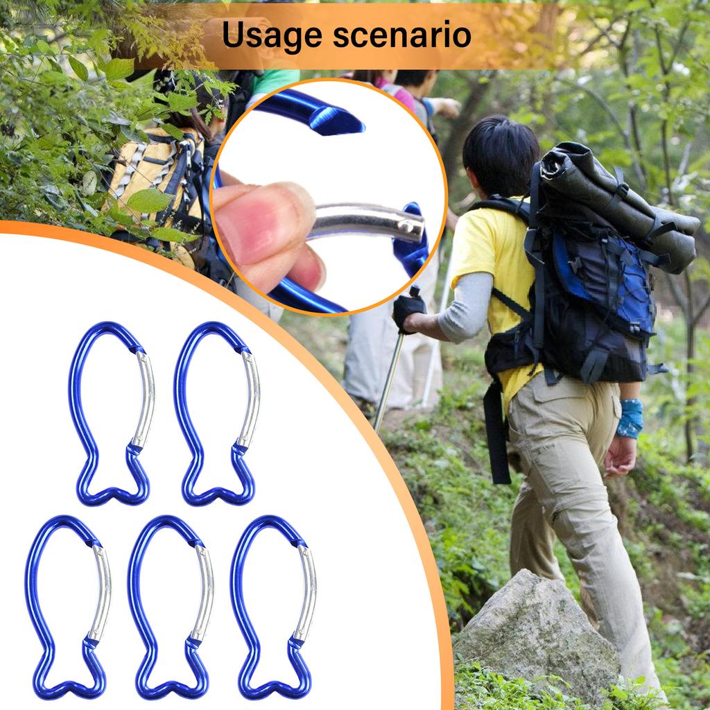 Быстросъемная пряжка в форме рыбы для скалолазания, металлическая защелка с пружинным карабином для кемпинга, рыбалки, пешего туризма, путешествий