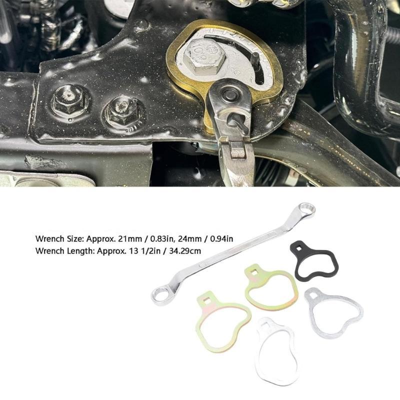 Complete 41620 Cambers Adjustment Includes 5 Adjustable Holders Double Size Extended Wrench For Suspension Maintenance