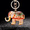 Adorable Elephant Metal Keychain With Sparkling Rhinestones Perfect For Gifts And Accessories