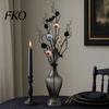 Halloween Artificial Branch Black Branches, Scary Eyeballs Picks with Bats Pine Bat And Eyeball Cones for Gothic Vase Filler, Floral