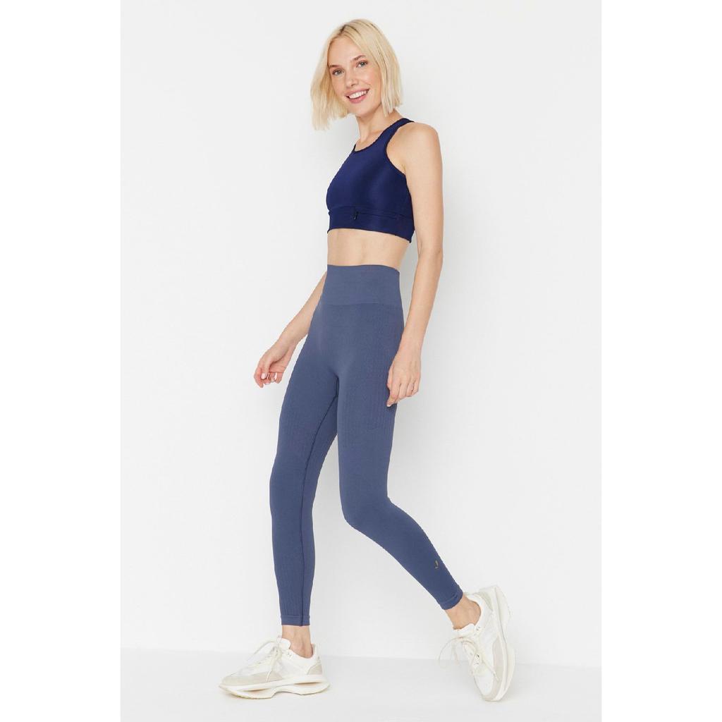 Lily – синие колготки с завышенной талией